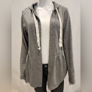 LOFT Women’s Gray Open Front Hooded Cardigan Jacket. Women's Size M